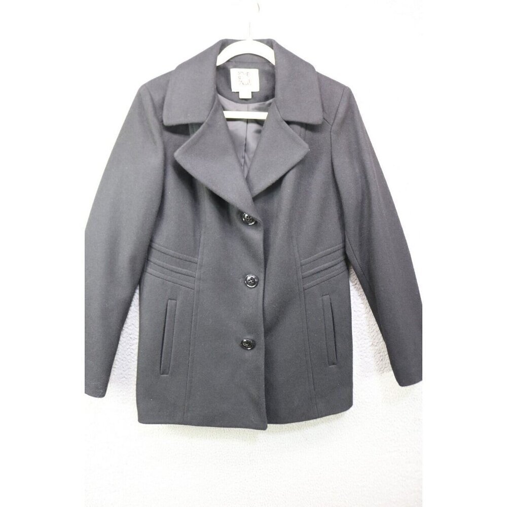 Anne Klein Wool Blend Coat-3 Buttons-Size Small